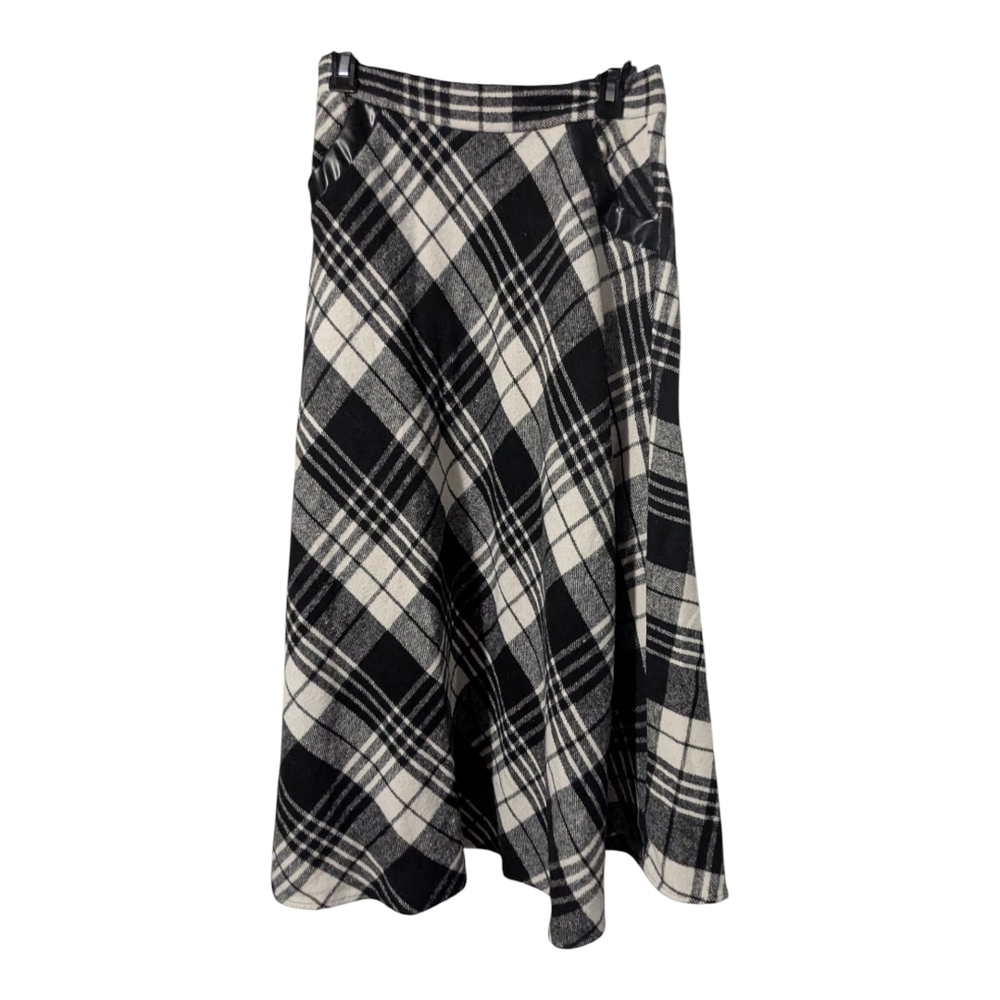 Plaid Black and White Women's Skirt. Size M.